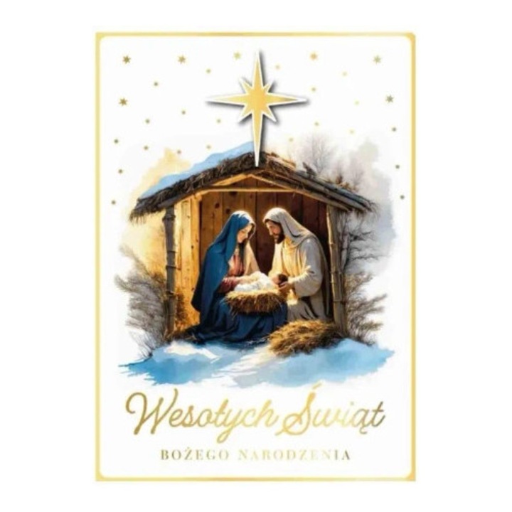 Felicitare Armin Style, Karnet Craciun, dimensiune B6, cu elemente 3D