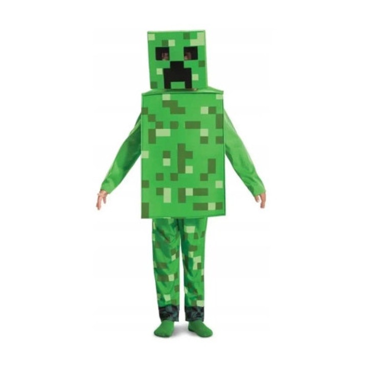 Gyermek jelmez, Minecraft Creeper modell, zöld, L méret