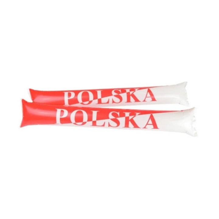 Arpex felfújható botok, 2 darabos szett, fehér-piros, 10x58cm