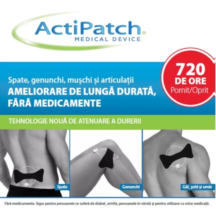 ActiPatch dispozitiv medical universal pentru, stimulare electromagnetic, utilizare continua, 720 ore functionare