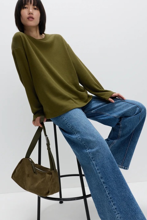 Marks & Spencer, Pulover cu maneci cazute, Kaki inchis