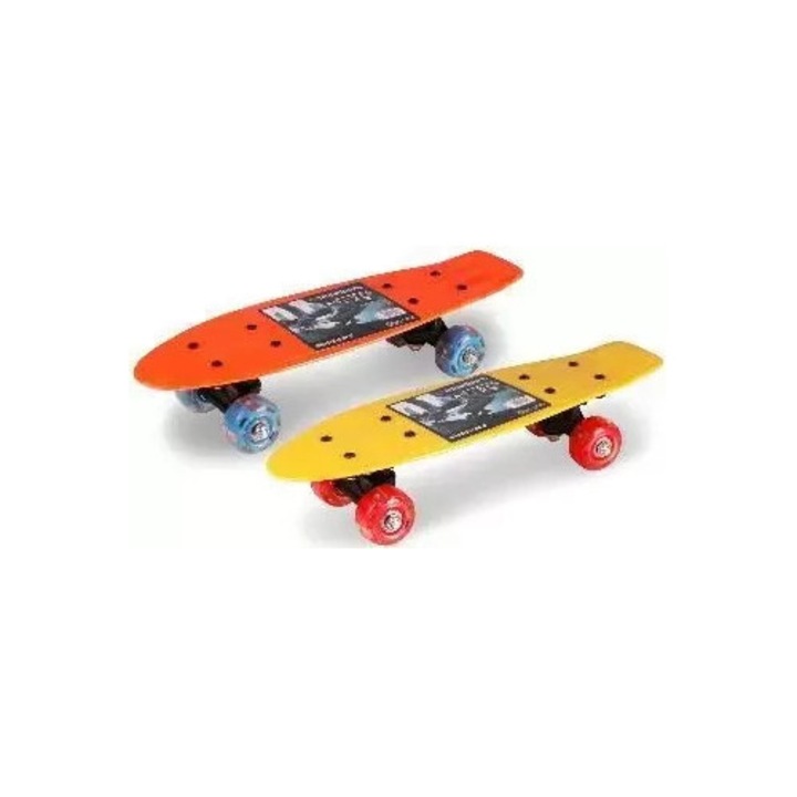 Mini skateboard Artyk, 43cm, roti luminoase, 48x28mm