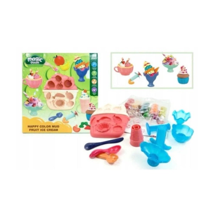 Set de ciastolina, Artyk, 4 pucharki, 10 culori, 20,5x21,5x6cm