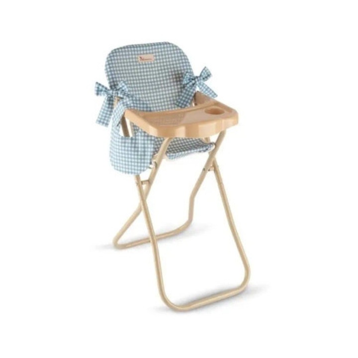 Asi Teresa 3712303 etetőszék babáknak, bézs-kék, 60cm, 46cm-es babákhoz