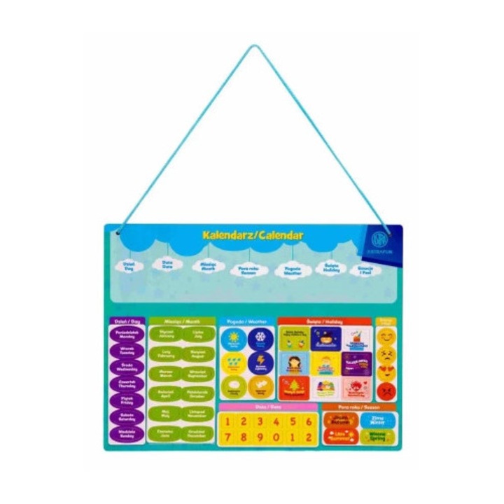 Kalendarz magnetic, Astra, set educativ 56 elemente, 295x385mm, multicolor