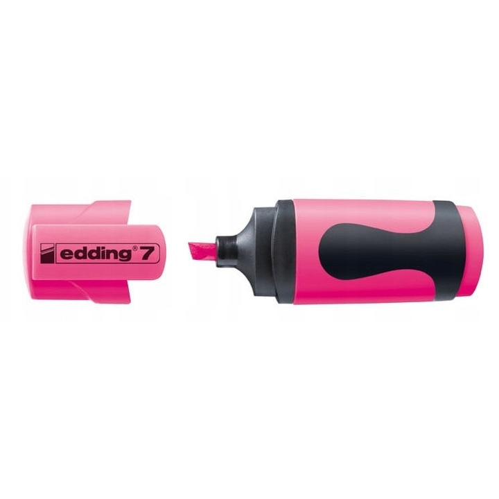 Marker Edding Mini, roz, varf taiat, ideal pentru scoala si birou