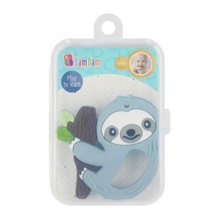 Lajhár rágóka, Bam Bam, 8x8x1cm, 4 hónapos kortól, átlátszó csomagolás