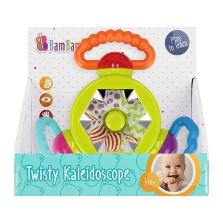 Babacsörgő, Bam Bam, színes, 13x4x13cm, 0hó+