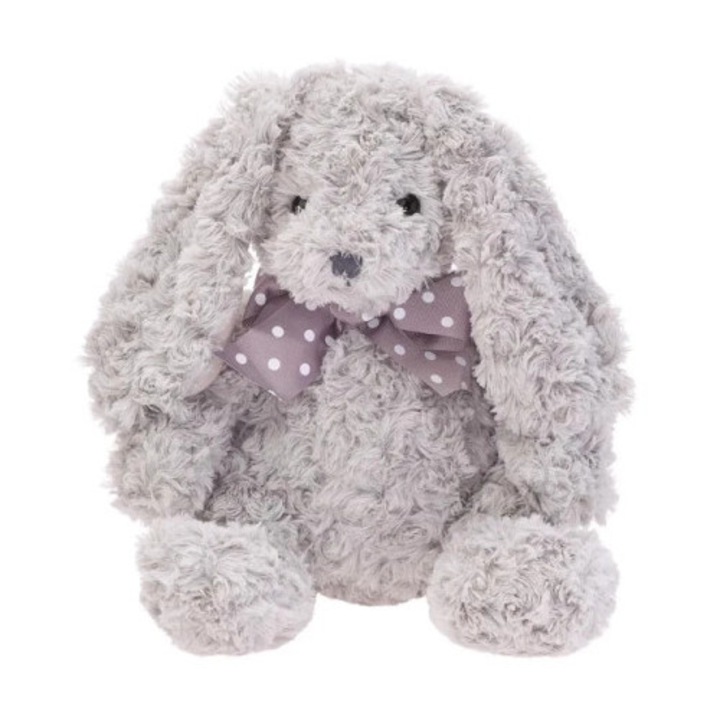 Iepure de plus, Beppe, gri, 28cm