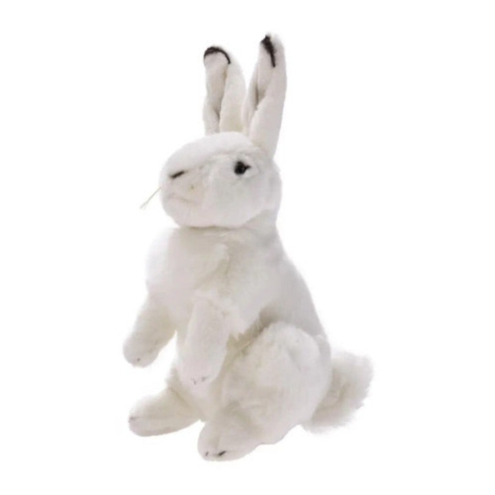 Iepure de plus Beppe, alb, 25cm