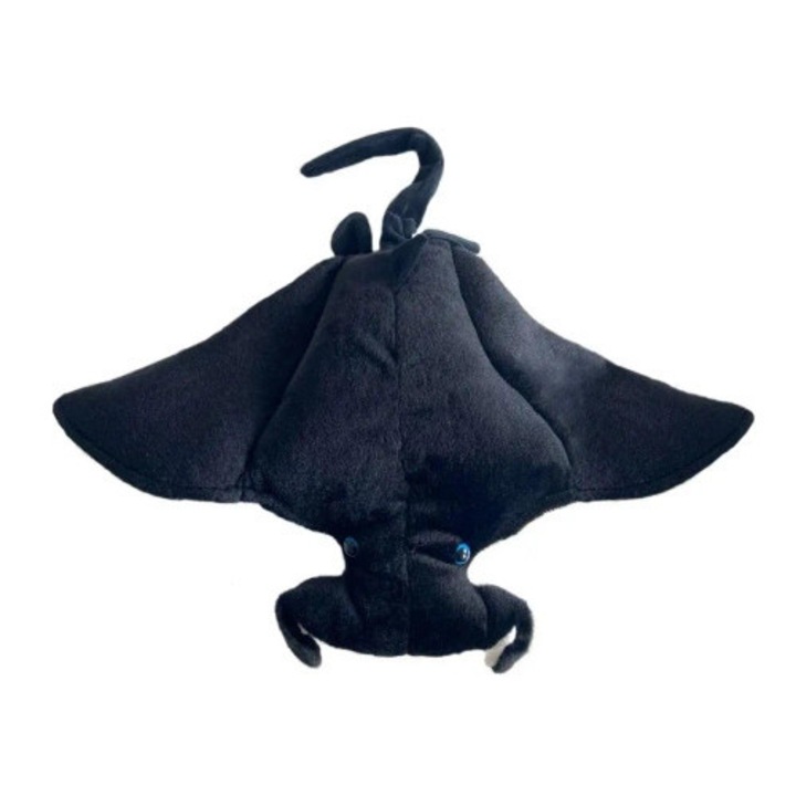 Manta Beppe, 54cm, jucarie de plus, animal de plus, negru