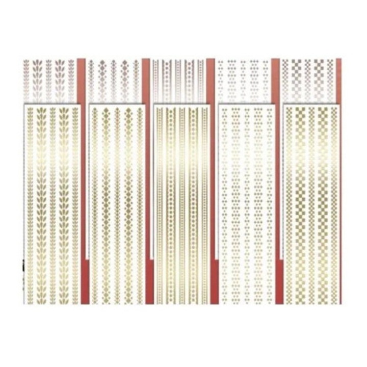 BREWIS dekoratív matricák, 5 darabos készlet, 9x30cm, többszínű