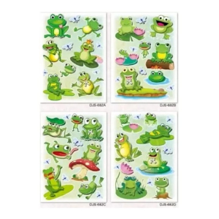 Stickere decorative 3D, BREWIS, mix 4 modele, multicolor