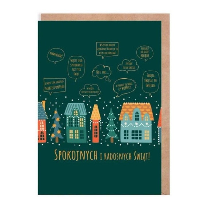 Felicitare Cardie, Boze Narodzenie, 10,5x14,8cm, cu coperta ecologica