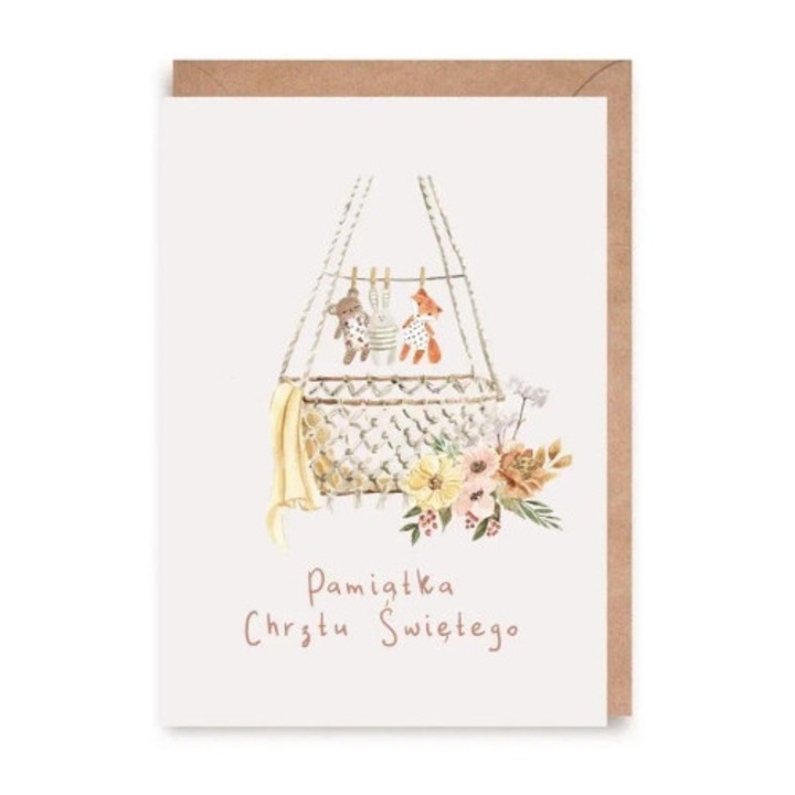 Felicitare, Cardie, A6, 10,5x14,8cm, ecologica, cu coperta bruna