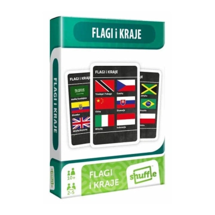 Joc de societate Flagi si Tari, Cartamundi, educativ, 3 jucatori, multicolor