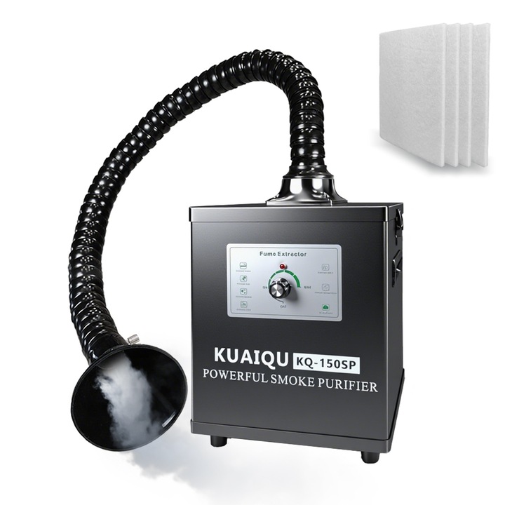 Purificator de aer, ORBER, rotativ 360, funcționare silentioasă 55 dB, sistem de filtrare în trei straturi, negru