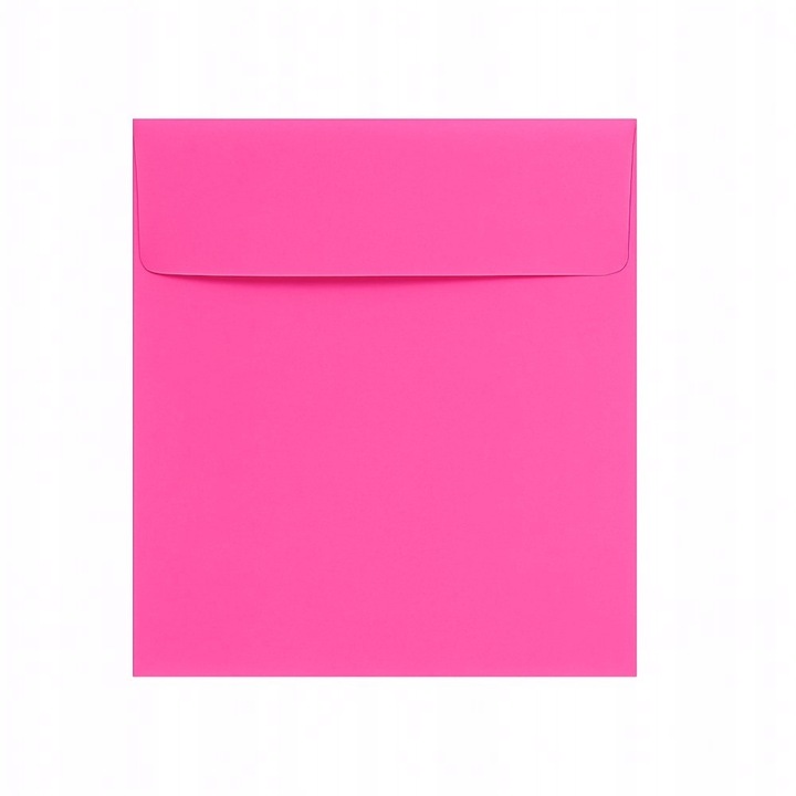 Set Plicuri Decorative K4 Hk Fucsia Roz, Neopak, Hartie Offset 120 g/M², Inchidere Autocolanta Hk, Ideal Pentru Stilul Glamour, Fashion Si Artistic, Format Patrat, 165 x 165 mm, Fucsia Roz Pantone 219C, 10 Buc