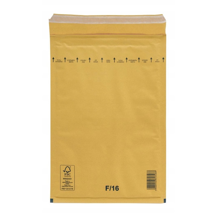 Set Plicuri Cu Bule, Neopak, 140x225mm, Maro, 200 Buc, Ecologice Hartie FSC(R) + Folie Reciclata