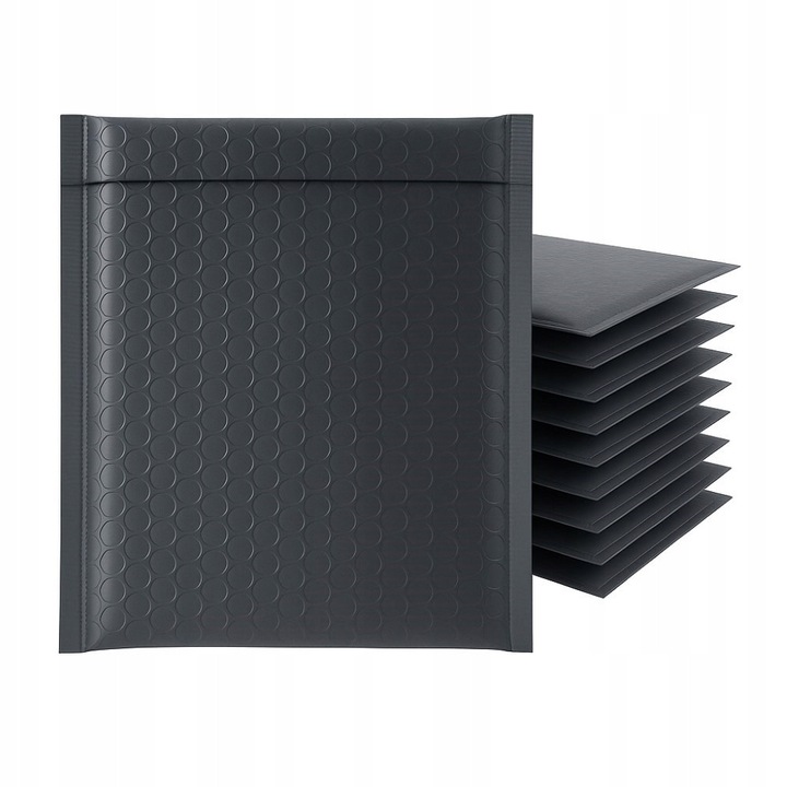 Set Plicuri Cu Bule Metalice, Neopak, Format Patrat, Inchidere Hk Banda Adeziva, Suprafata Metalica, Umplutura Din Folie Cu Bule, 165 x 165 x 185 x 175 mm, Grafit, 100 Buc