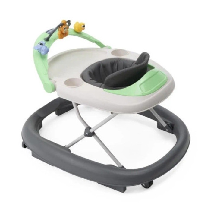 Chicco Walky Talky Lite bébitaxi, 3 színes játék, állítható, szürke