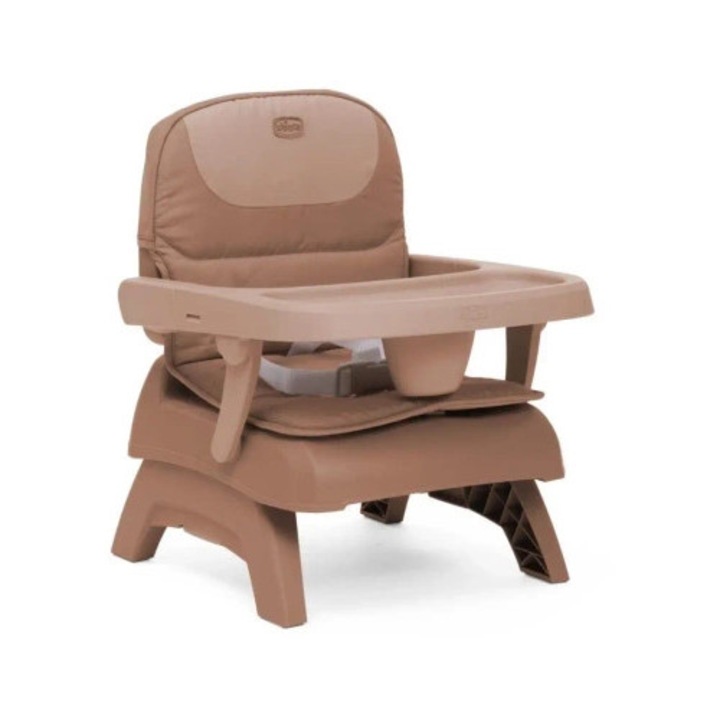 Scaun de masa pentru bebe Chicco Bento, teracota, cu tavita detasabila, pliabil, pentru 6-36 luni