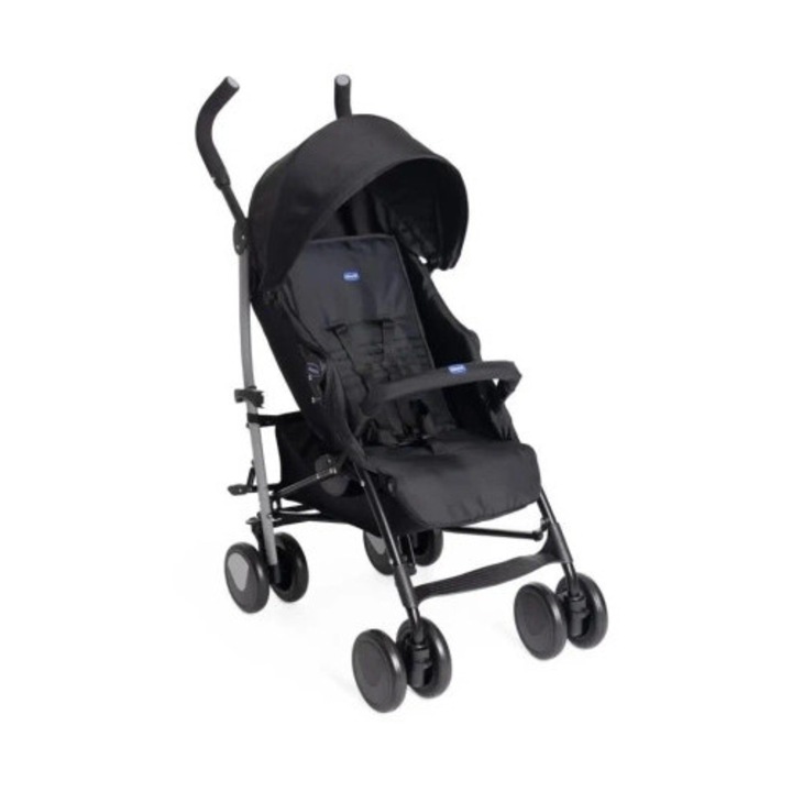 Количка Chicco Echo Lite, 4 позиции, амортизирани колела, черна, за деца 0-22 кг
