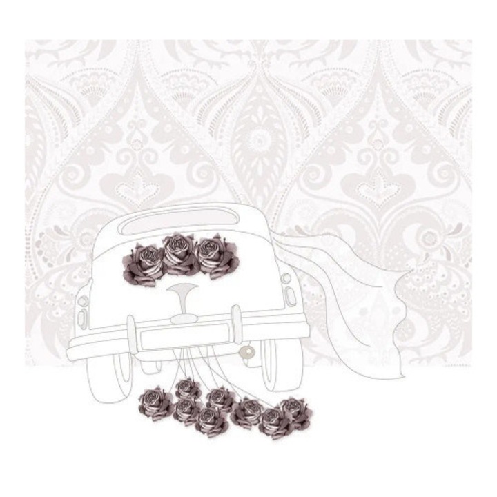 Felicitare Clear Creations, Karnet Swarovski kwadrat, cu cristale Swarovski, fara text, 15x15cm