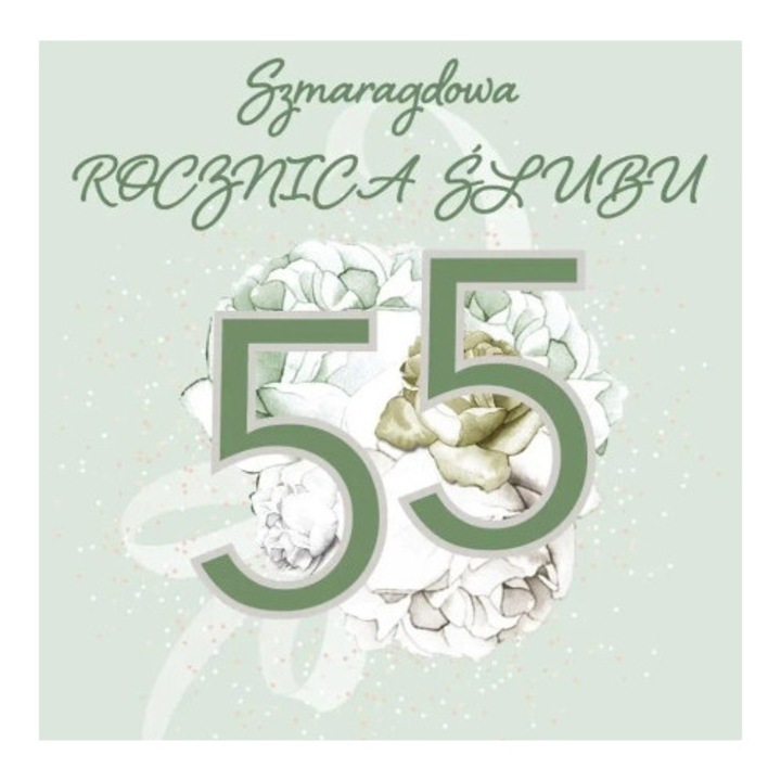 Felicitare Swarovski kwadrat 55, Clear Creations, smarald, handmade, cu cristale Swarovski