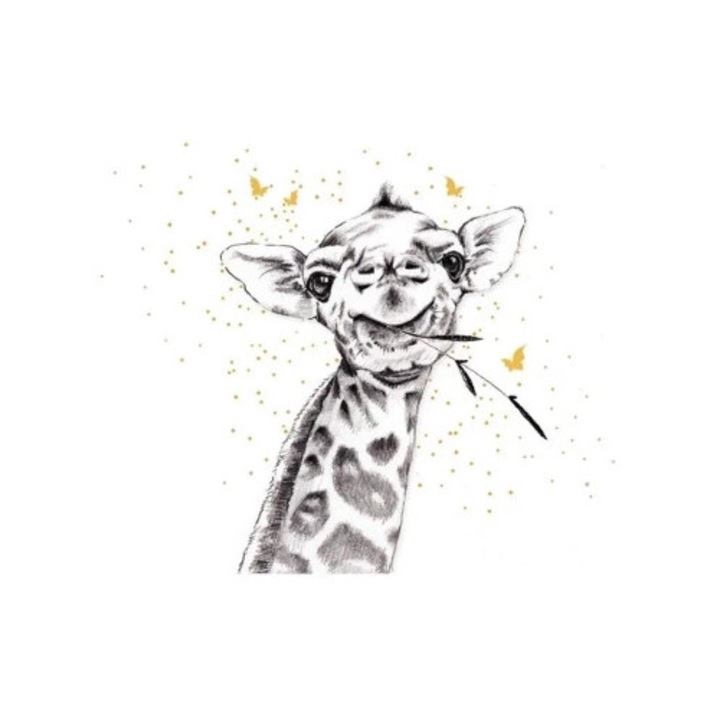 Felicitare zloconata, Clear Creations, model CL3804_BL, culoare albastra, dimensiune patrata.