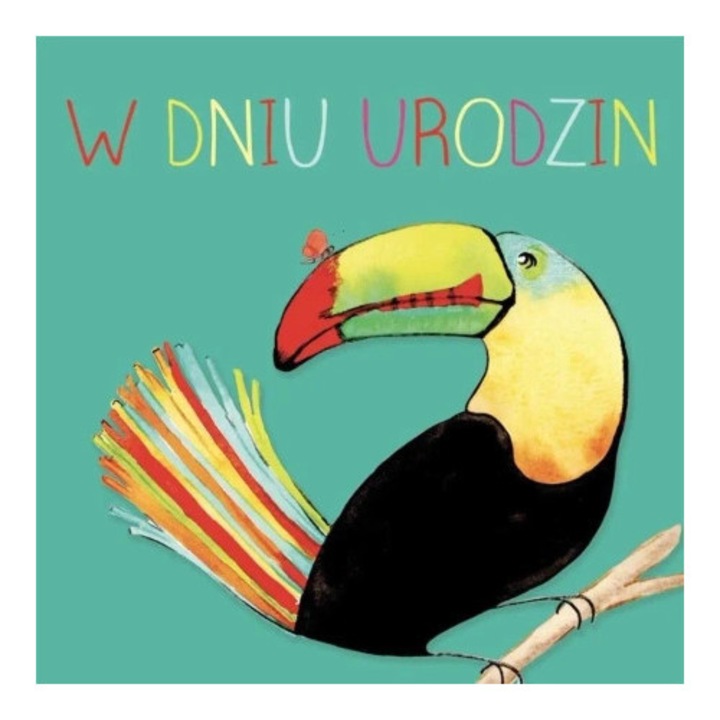 Felicitare Clear Creations, model CL4209_PO, Tukan, fara text, 15x15cm