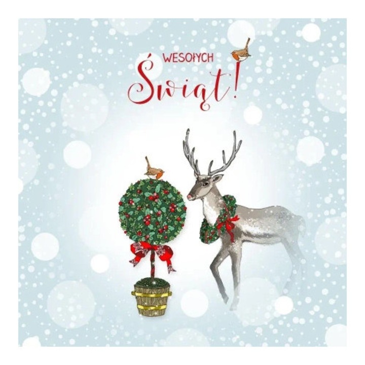 Felicitare set, Clear Creations, Karnet Swarovski, cu cristale, 10x10cm