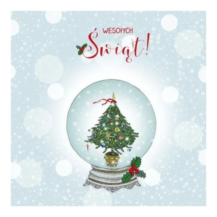 Felicitare Clear Creations, Karnet Swarovski, fara text, cu cristale Swarovski, 10x10cm