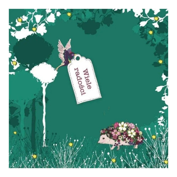 Felicitare Clear Creations, Karnet Swarovski, fara text, cu cristale Swarovski, 15x15cm