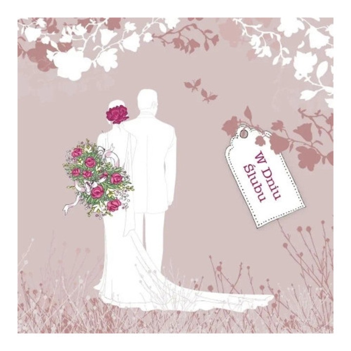 Felicitare Clear Creations, Karnet Swarovski, fara text, cu cristale, 15x15cm