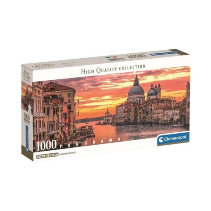 Puzzle 1000 Clementoni Panorama Grand Canal - Venetia, 98x33cm
