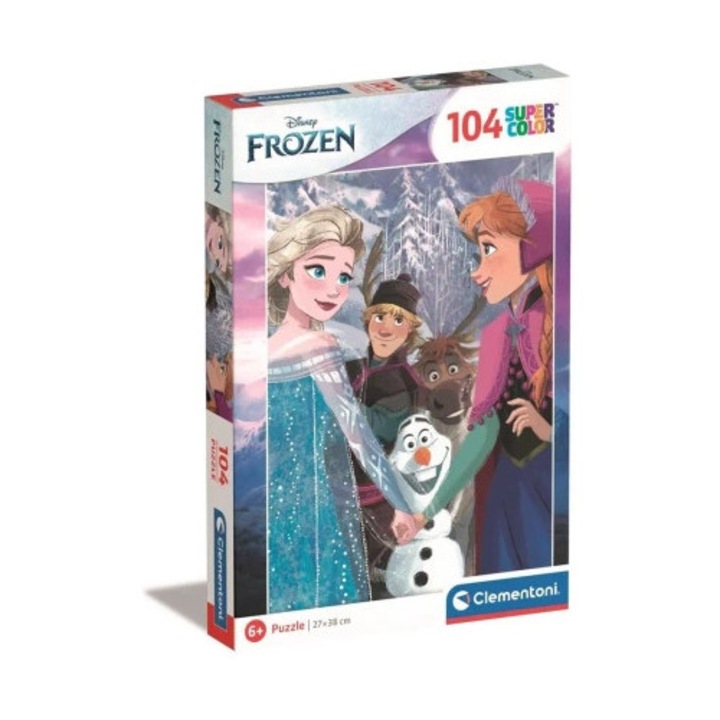 Puzzle 104 el. Clementoni Disney Frozen, 38x27cm, culori vibrante