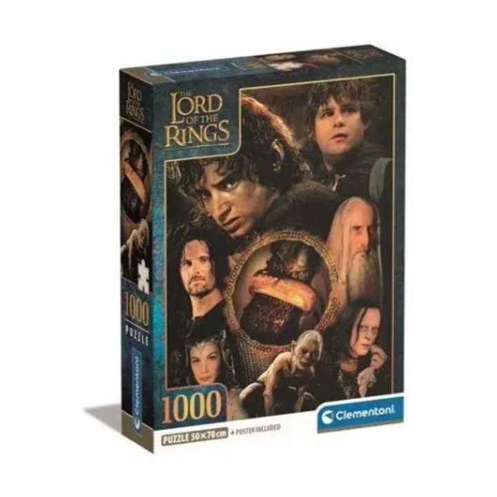Puzzle 1000 Clementoni The Lord of the Rings, 50x70cm, set compact