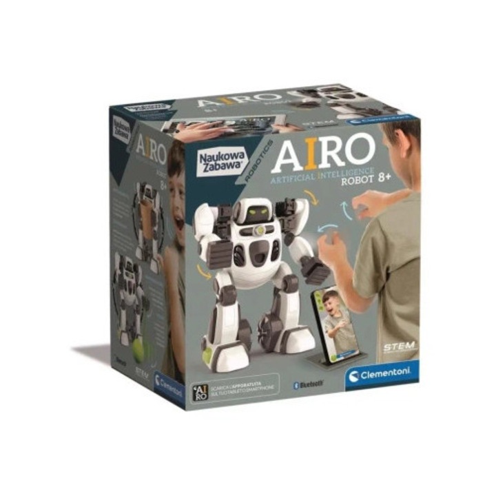 Set de constructie Clementoni, 3 roboti programabili, multicolor