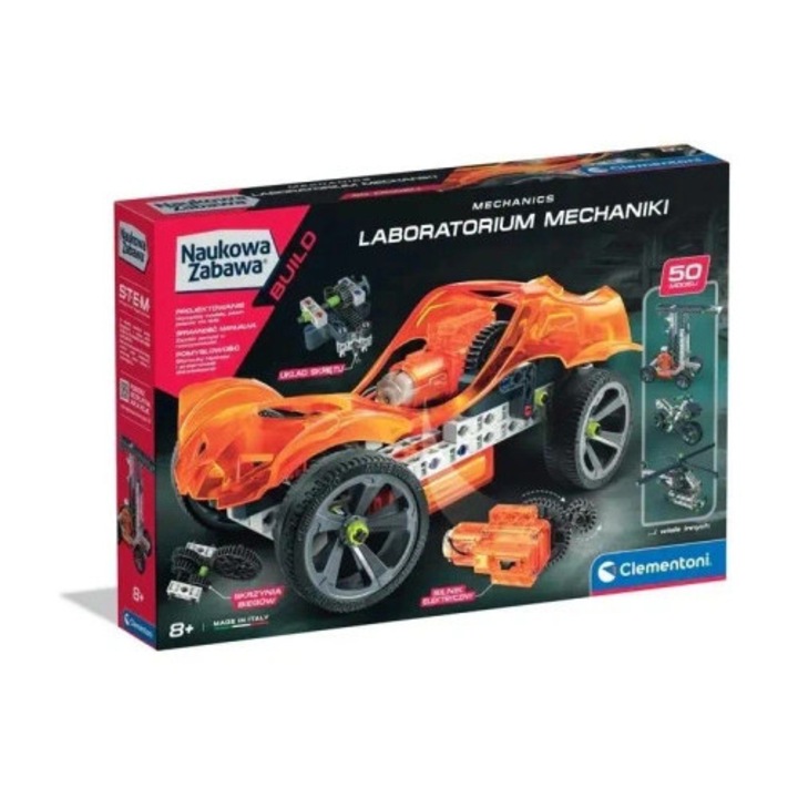 Set de constructie Clementoni, 250 elemente, diverse constructii, multicolor