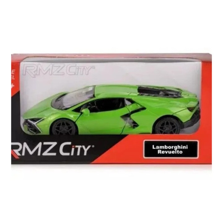 Daffi RMZ 5 Lamborghini Revuelto 2024 kisautó, zöld, hologrammal