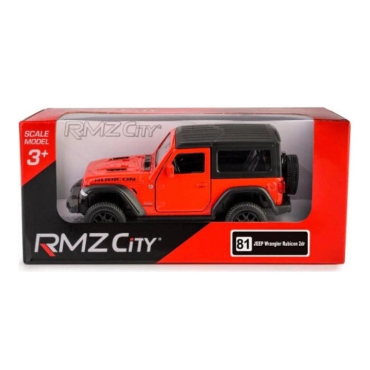 Automodell Jeep Wrangler Rubicon 2021, Hard Top, piros, hologrammával