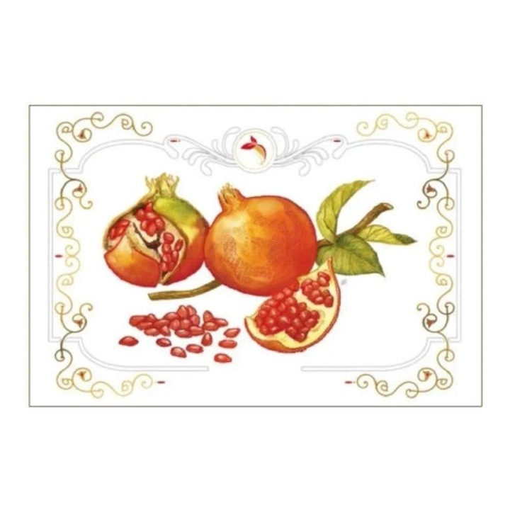 Felicitare DaVinci 12x18cm, design unic, granat, cu envelopa