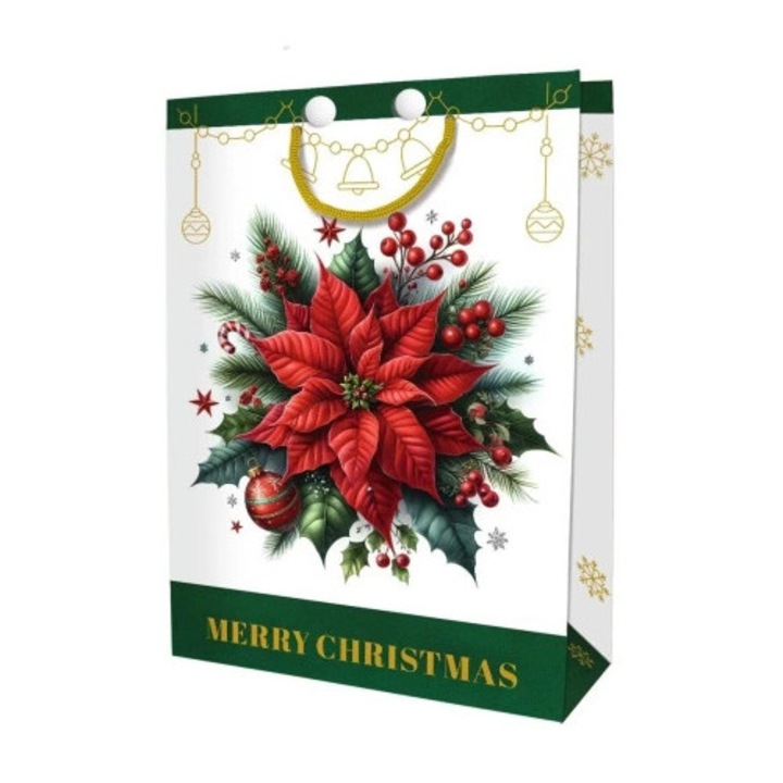 Toreba cadou DaVinci, mare, 460x330x140mm, design elegant, inchidere cu capse