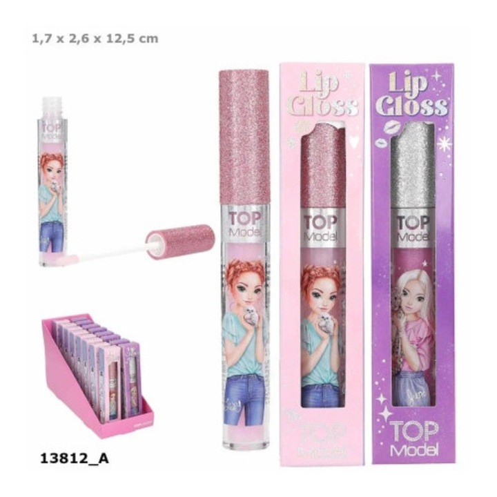 Depesche illatos szájfény, 2 darabos szett, rózsa és eper, 2,8 ml