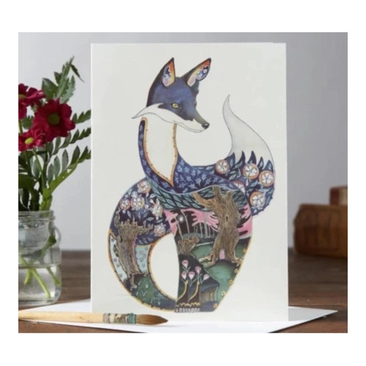 Felicitare DM Collection A060 B6, motiv animal, 330g/m2, cu envelopa, albastru