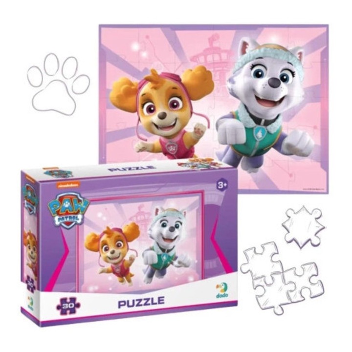 Puzzle 30 elemente, Dodo, Paw Patrol, multicolor
