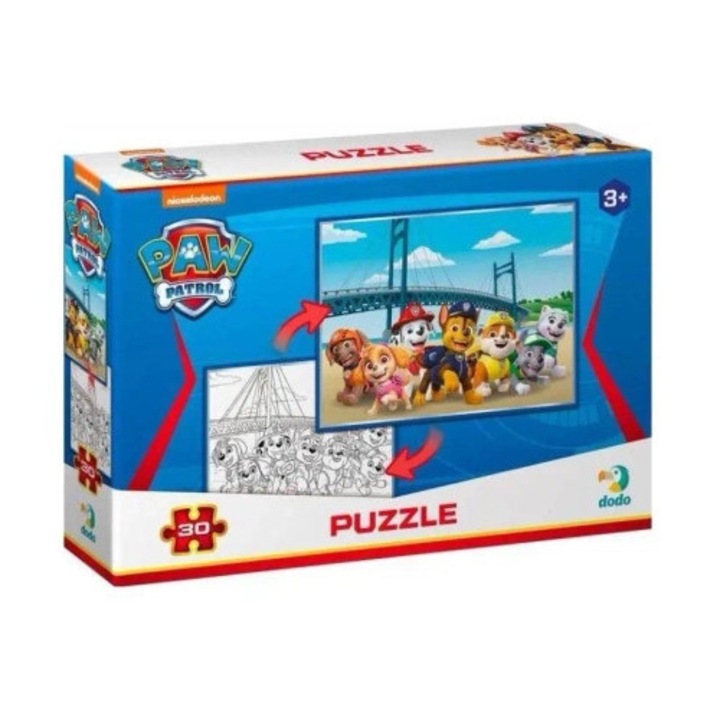 Puzzle 30 Psi Patrol 2in1, Dodo, 30 piese