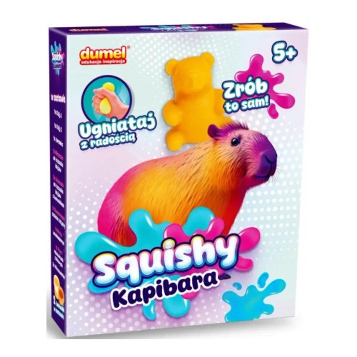 Interaktív gyerekjáték, Dumel, Squishy Kapibara, 10x15cm