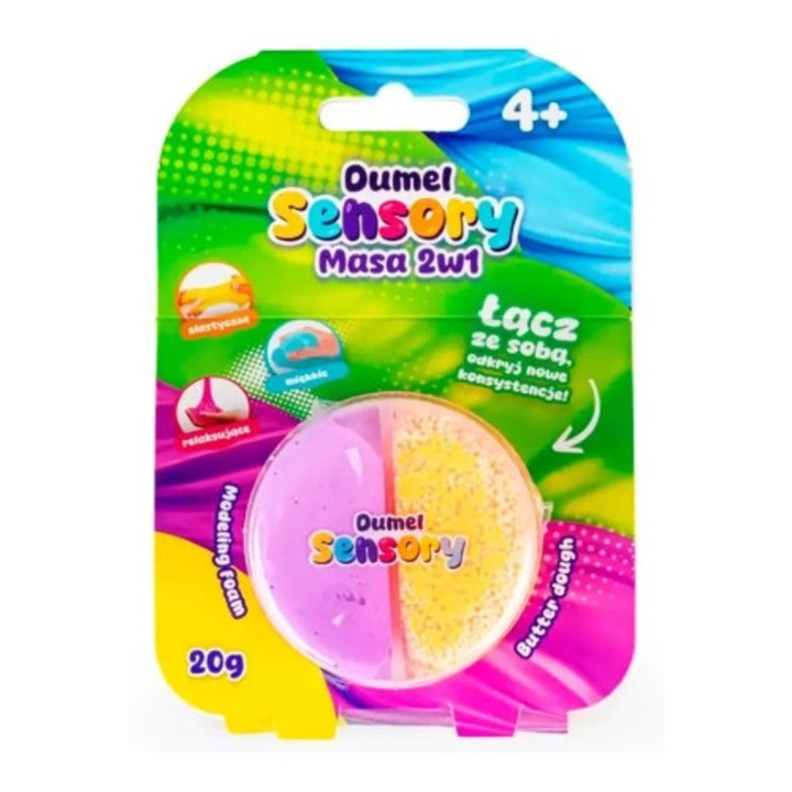 Set de paste modelabile Dumel, 2 tipuri, multicolor, 4+ ani